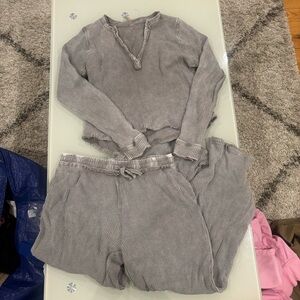 Grey waffle matching set